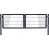 RoTaPlastes Doppel-Gartentor 2 Flügel DSM mit Schloss Anthrazit 400 cm x 100 cm