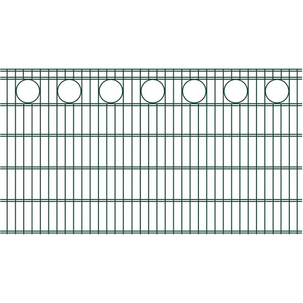 RoTaPlastes Zaunelement DSM Ring Dekor Grün 200 cm x 123 cm