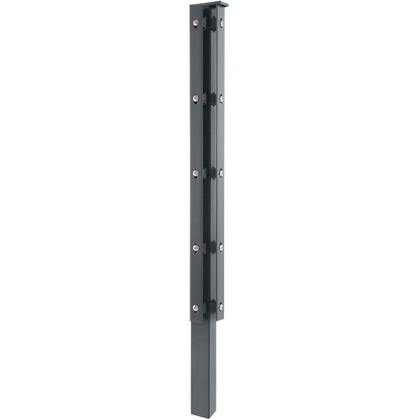 RoTaPlastes Eckpfosten DSM m. Konterplatte R + Abdeckprofil Anth. 140 x 6 x 4 cm