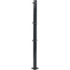 RoTaPlastes Eckpfosten f. DSM m. Boden-/ Konterplatte L Anthrazit 148 x 6 x 4 cm