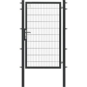 Floraworld Einzeltor Premium Doppelstabmattenfüllung Anthrazit 200 cm x 120 cm