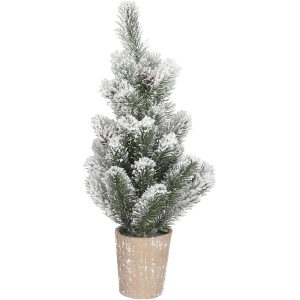 Weihnachtsbaum in Topf Grün frosted H40 x Ø19 cm