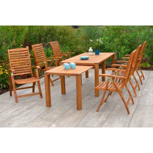 Merxx Gartenmöbel-Set Paraiba 8-teilig Flex-Ausziehtisch