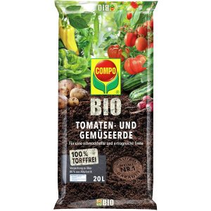 Compo Bio Tomaten- und Gemüseerde Torffrei 20 L