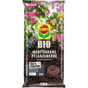 Compo Bio Mediterrane Pflanzenerde Torffrei 20 l