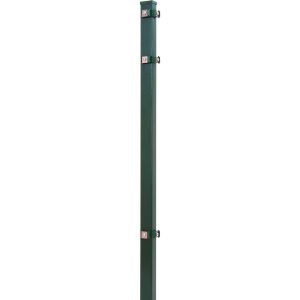 Solid Eckpfosten für Stab- und Doppelstabmatten Stahl Grün 175 x 4 x 4 cm
