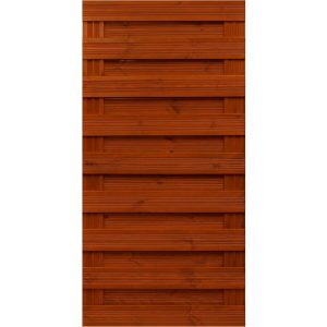 Andrewex Sichtschutzzaun-Element Goch Teakfarben lasiert 180 cm x 90 cm FSC®