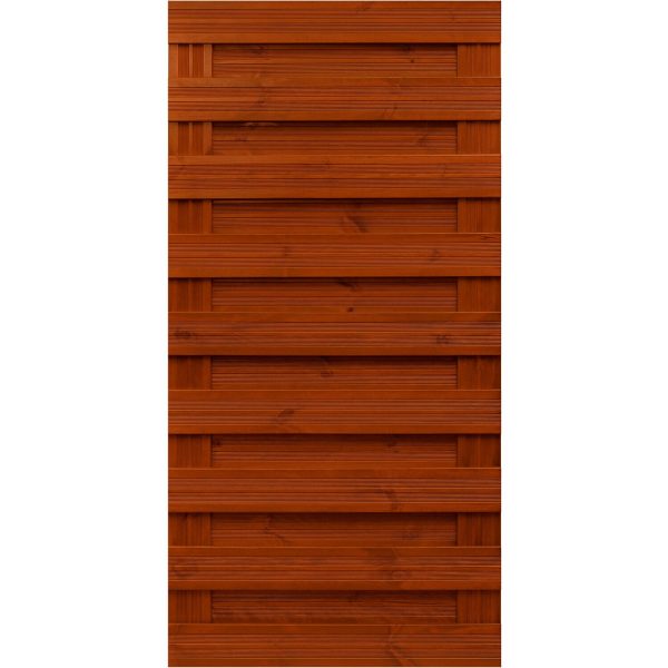 Andrewex Sichtschutzzaun-Element Goch Teakfarben lasiert 180 cm x 90 cm FSC®