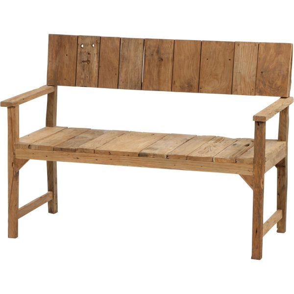 Siena Garden Bank Loreo 2-Sitzer Teak 124 cm x 60 cm x 90 cm Natur