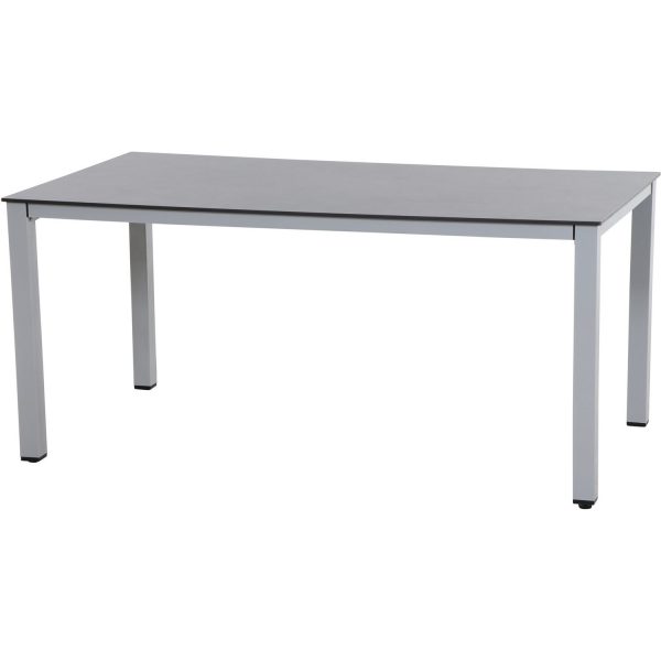 Siena Garden Lofttisch Sola Stahl 160 cm x 90 cm Silber