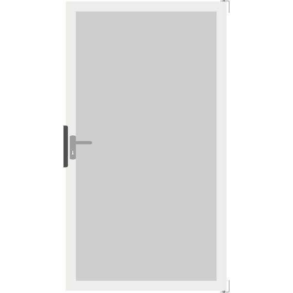 GroJa Ambiente DIN links mit Alu-Rahmen komplett Satiniert 100 x 180 x 0