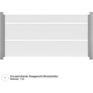 GroJa Ambiente Waagerecht Blockstreifen 180 cm x 90 cm x 0
