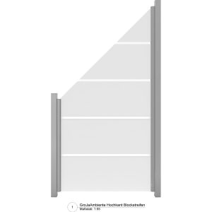 GroJa Ambiente Schräg rechts Blockstreifen 90 cm x 180/90 cm x 0