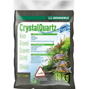 Dennerle Aquarien Kristall-Quarzkies 1 - 2 mm Diamantschwarz 10 kg