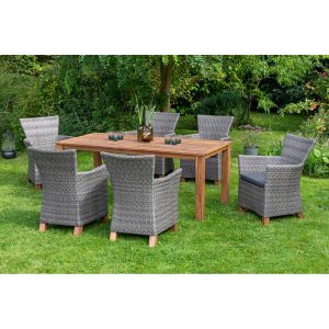 Merxx Gartenmöbel-Set Toskana 13 -tlg. Grau FSC®