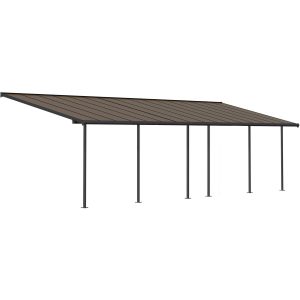 Palram - Canopia  Capri 3 x 9.7 Terrassenüberdachung Anthrazit Bronze VerGlasung