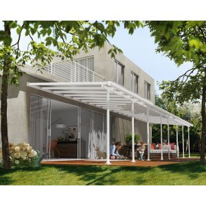 Palram - Canopia Terrassenüberdachung Feria Weiß 3x10.92