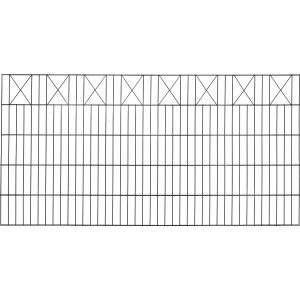 Dekor-Doppelstabmattenzaun X-Reihe Anthrazit 100 x 200 cm