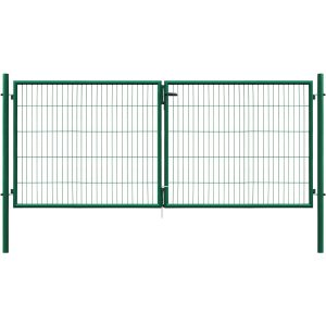Doppeltor Classic Einstabmattenfüllung Grün 125 x 300 cm