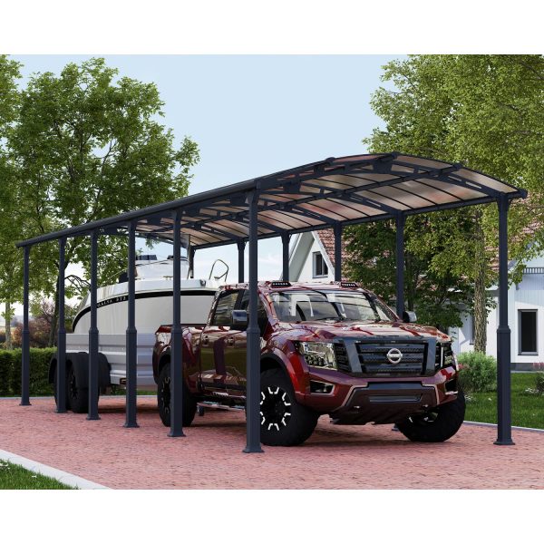 Palram - Canopia Carport Arcadia Alpine 12700 Anthrazit 360 cm x 1300 cm