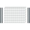 Einsteiger-Zaunset 5/4/5 Doppelstab 3 Matten + 4 Pfosten 250/123 cm Anthrazit