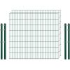 Einsteiger-Zaunset 5/4/5 Doppelstab 3 Matten + 4 Pfosten 250/163 cm Dunkelgrün