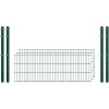 Standard-Zaunset 6/5/6 Doppelstab 3 Matten + 4 Pfosten 250/63 cm Dunkelgrün