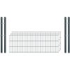 Standard-Zaunset 6/5/6 Doppelstab 3 Matten + 4 Pfosten 250/63 cm Anthrazit
