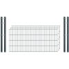 Standard-Zaunset 6/5/6 Doppelstab 3 Matten + 4 Pfosten 250/83 cm Anthrazit