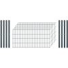 Standard-Zaunset 6/5/6 Doppelstab 8 Matten + 9 Pfosten 250/83 cm Anthrazit
