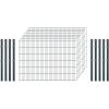 Standard-Zaunset 6/5/6 Doppelstab 8 Matten + 9 Pfosten 250/123 cm Anthrazit