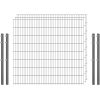 Standard-Zaunset 6/5/6 Doppelstab 3 Matten + 4 Pfosten 250/163 cm Verzinkt