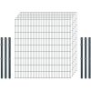 Standard-Zaunset 6/5/6 Doppelstab 5 Matten + 6 Pfosten 250/183 cm Anthrazit