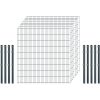 Standard-Zaunset 6/5/6 Doppelstab 8 Matten + 9 Pfosten 250/183 cm Anthrazit