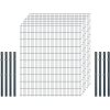 Standard-Zaunset 6/5/6 Doppelstab 7 Matten + 8 Pfosten 250/203 cm Anthrazit