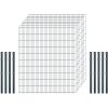Standard-Zaunset 6/5/6 Doppelstab 8 Matten + 9 Pfosten 250/203 cm Anthrazit