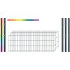 Industrie-Zaunset 8/6/8 Doppelstab 4 Matten + 5 Pfosten 250/63 cm Freie Farbwahl
