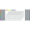 Industrie-Zaunset 8/6/8 Doppelstab 9 Matten +10 Pfosten 250/63 cm Freie Farbwahl