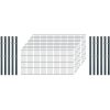 Industrie-Zaunset 8/6/8 Doppelstab 10 Matten +11 Pfosten 250/83 cm Anthrazit