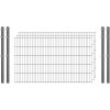 Industrie-Zaunset 8/6/8 Doppelstab 3 Matten + 4 Pfosten 250/103 cm Verzinkt