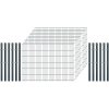 Industrie-Zaunset 8/6/8 Doppelstab 11 Matten + 12 Pfosten 250/123 cm Anthrazit
