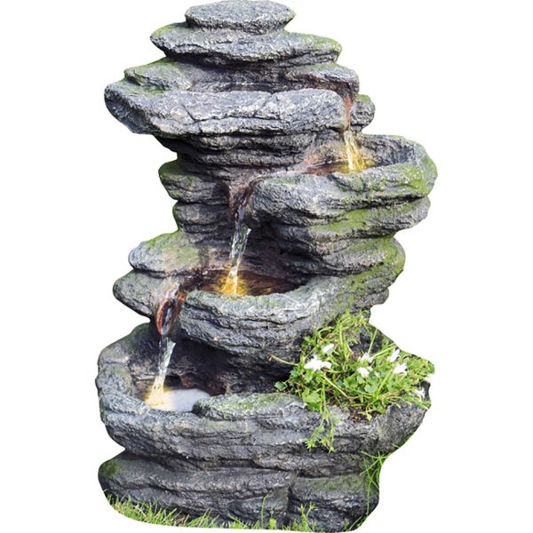 Granimex Wasserspiel Tao Polyresin Natur 51 cm x 33 cm x 22 cm