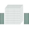 Industrie-Zaunset 8/6/8 Doppelstab 8 Matten + 9 Pfosten 250/183 cm Dunkelgrün