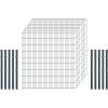 Industrie-Zaunset 8/6/8 Doppelstab 9 Matten + 10 Pfosten 250/183 cm Anthrazit