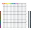 Industrie-Zaunset 8/6/8 Doppelstab 2 Matten +3 Pfosten 250/183 cm Freie Farbwahl