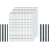 Industrie-Zaunset 8/6/8 Doppelstab 10 Matten +11 Pfosten 250/203 cm Anthrazit