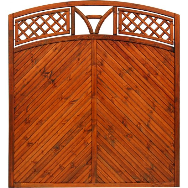 Andrewex Sichtschutzzaun Toulon 180/195 cm x 180 cm Teak FSC®