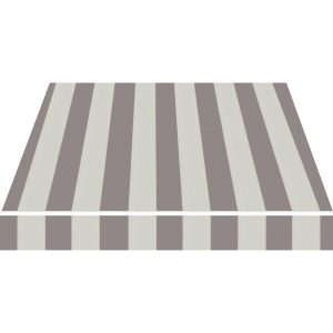 Spettmann Halbkassettenmarkise Sky Klassik 400 x 250 cm Beige-Grau Streifen Weiß