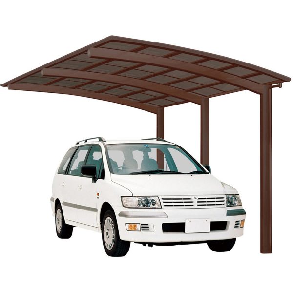 Ximax Alu Einzelcarport Portoforte Typ 110 Mattbraun 270 x 556cm Sonderfertigung