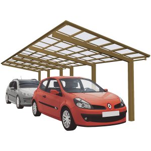 Ximax Alu Doppelcarport Linea Tandem Typ 110 Bronze 273 x 983 cm Sonderfertigung